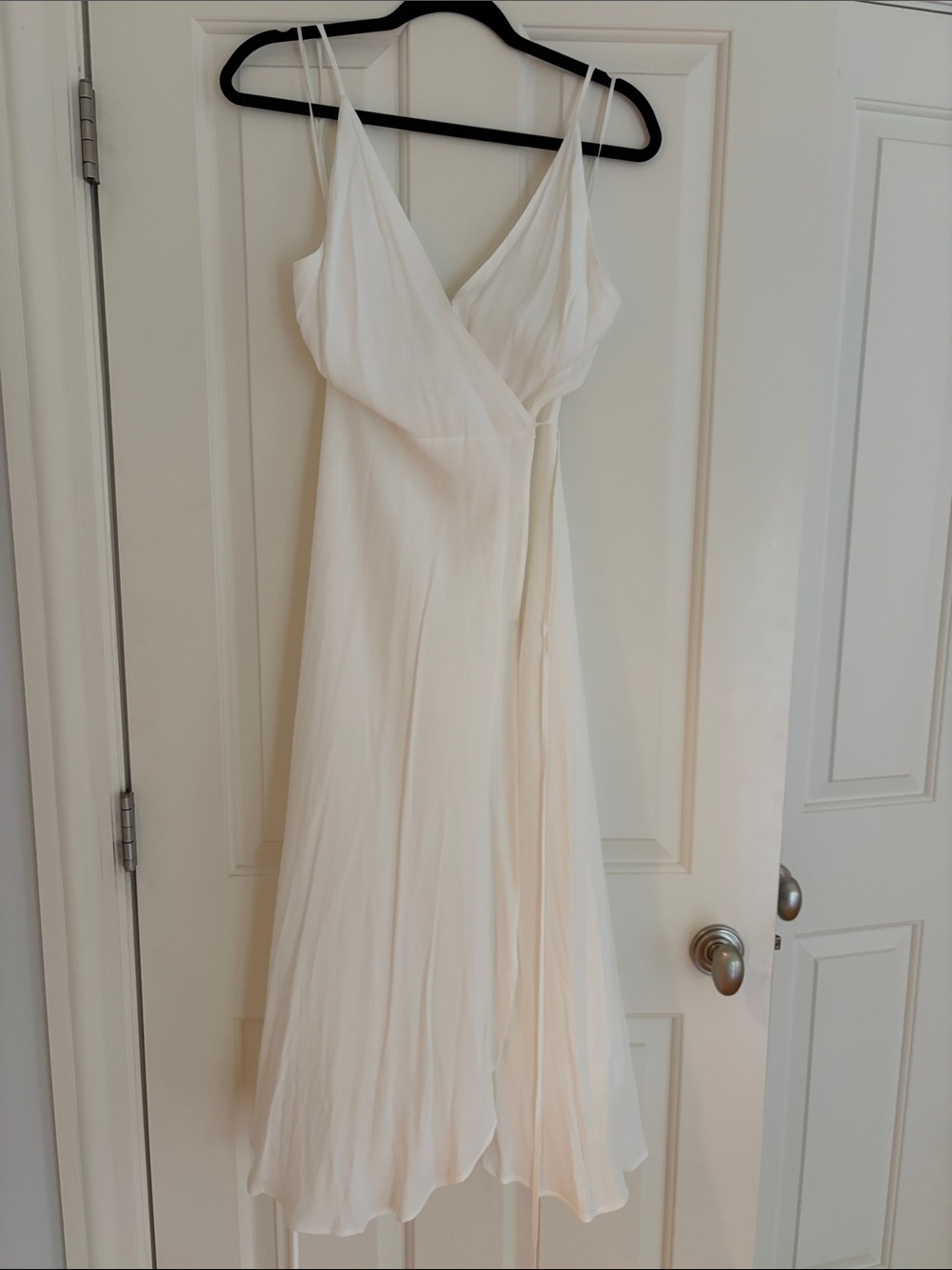 Yumi Kim Ivory Wrap Maxi Dress with Spaghetti Straps